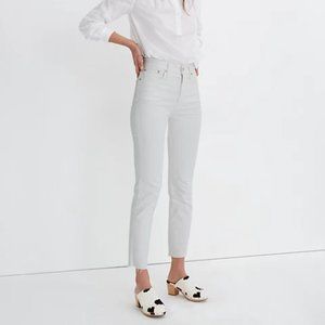 The Perfect Vintage Crop Jean Tile White 28P NWT